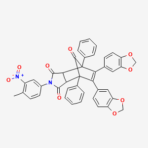 5,6-bis(1,3-benzodioxol-5-yl)-2-(4-methyl-3-nitrophenyl)-4,7-diphenyl-3a,4,7,7a-tetrahydro-1H-4,7-methanoisoindole-1,3,8(2H)-trione