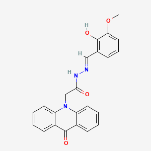 N'-[(E)-(2-hydroxy-3-methoxyphenyl)methylidene]-2-(9-oxoacridin-10(9H)-yl)acetohydrazide