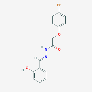 molecular formula C15H13BrN2O3 B11689942 2-(4-bromophenoxy)-N'-[(E)-(2-hydroxyphenyl)methylidene]acetohydrazide 