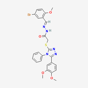 N'-[(E)-(5-bromo-2-methoxyphenyl)methylidene]-2-{[5-(3,4-dimethoxyphenyl)-4-phenyl-4H-1,2,4-triazol-3-yl]sulfanyl}acetohydrazide