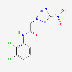 molecular formula C10H7Cl2N5O3 B11689965 N-(2,3-dichlorophenyl)-2-(3-nitro-1H-1,2,4-triazol-1-yl)acetamide 