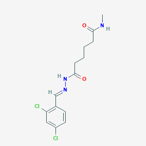 6-[(2E)-2-(2,4-dichlorobenzylidene)hydrazinyl]-N-methyl-6-oxohexanamide