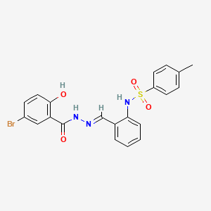 N-{2-[(E)-{2-[(5-bromo-2-hydroxyphenyl)carbonyl]hydrazinylidene}methyl]phenyl}-4-methylbenzenesulfonamide