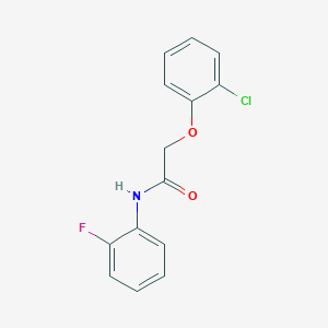 molecular formula C14H11ClFNO2 B11690034 2-(2-chlorophenoxy)-N-(2-fluorophenyl)acetamide 