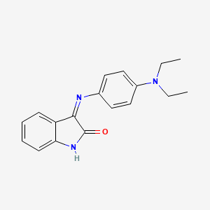 molecular formula C18H19N3O B11690035 3-[4-(Diethylamino)anilino]indol-2-one 