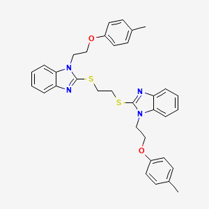 2,2'-(ethane-1,2-diyldisulfanediyl)bis{1-[2-(4-methylphenoxy)ethyl]-1H-benzimidazole}