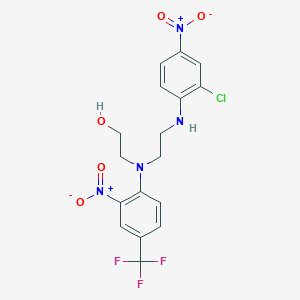 2-({2-[(2-Chloro-4-nitrophenyl)amino]ethyl}[2-nitro-4-(trifluoromethyl)phenyl]amino)ethanol