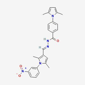 N'-[(E)-[2,5-Dimethyl-1-(3-nitrophenyl)-1H-pyrrol-3-YL]methylidene]-4-(2,5-dimethyl-1H-pyrrol-1-YL)benzohydrazide