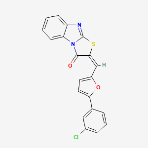 (2E)-2-{[5-(3-chlorophenyl)furan-2-yl]methylidene}[1,3]thiazolo[3,2-a]benzimidazol-3(2H)-one