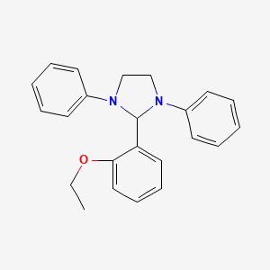 molecular formula C23H24N2O B11690125 2-(2-Ethoxyphenyl)-1,3-diphenylimidazolidine 