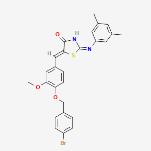 (2Z,5Z)-5-{4-[(4-bromobenzyl)oxy]-3-methoxybenzylidene}-2-[(3,5-dimethylphenyl)imino]-1,3-thiazolidin-4-one