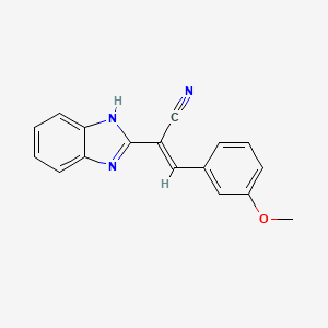 (2E)-2-(1H-benzimidazol-2-yl)-3-(3-methoxyphenyl)prop-2-enenitrile