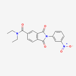 molecular formula C19H17N3O5 B11690195 N,N-diethyl-2-(3-nitrophenyl)-1,3-dioxo-2,3-dihydro-1H-isoindole-5-carboxamide 