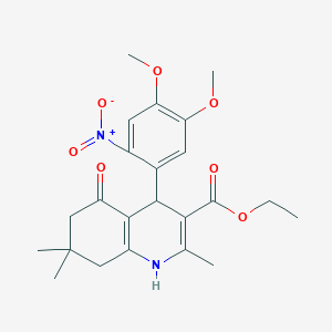 Ethyl 4-(4,5-dimethoxy-2-nitrophenyl)-2,7,7-trimethyl-5-oxo-1,4,5,6,7,8-hexahydroquinoline-3-carboxylate