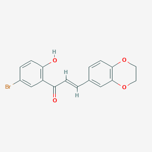 (2E)-1-(5-bromo-2-hydroxyphenyl)-3-(2,3-dihydro-1,4-benzodioxin-6-yl)prop-2-en-1-one