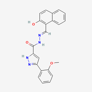 5(2-Meo-PH)2H-pyrazole-3carboxylic acid (2-HO-naphthalen-1-ylmethylene)hydrazide