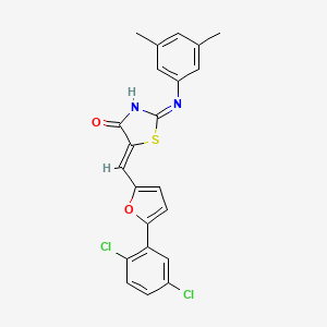 (5Z)-5-{[5-(2,5-dichlorophenyl)furan-2-yl]methylidene}-2-[(3,5-dimethylphenyl)amino]-1,3-thiazol-4(5H)-one