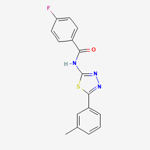 4-fluoro-N-[5-(3-methylphenyl)-1,3,4-thiadiazol-2-yl]benzamide