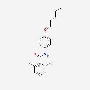 molecular formula C21H27NO2 B11690314 2,4,6-trimethyl-N-[4-(pentyloxy)phenyl]benzamide 