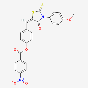 4-{(E)-[3-(4-methoxyphenyl)-4-oxo-2-thioxo-1,3-thiazolidin-5-ylidene]methyl}phenyl 4-nitrobenzoate