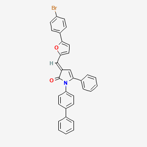 (3E)-1-(biphenyl-4-yl)-3-{[5-(4-bromophenyl)furan-2-yl]methylidene}-5-phenyl-1,3-dihydro-2H-pyrrol-2-one