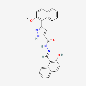 N'-[(E)-(2-hydroxy-1-naphthyl)methylidene]-3-(2-methoxy-1-naphthyl)-1H-pyrazole-5-carbohydrazide