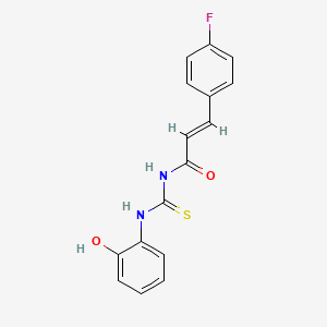 molecular formula C16H13FN2O2S B11690375 (E)-3-(4-fluorophenyl)-N-[(2-hydroxyphenyl)carbamothioyl]prop-2-enamide CAS No. 328271-07-4