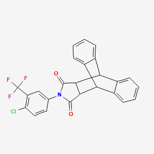 17-[4-Chloro-3-(trifluoromethyl)phenyl]-17-azapentacyclo[6.6.5.0~2,7~.0~9,14~.0~15,19~]nonadeca-2,4,6,9,11,13-hexaene-16,18-dione (non-preferred name)