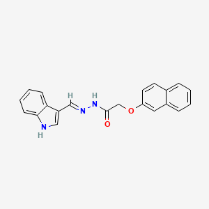 molecular formula C21H17N3O2 B11690391 N'-[(E)-1H-indol-3-ylmethylidene]-2-(naphthalen-2-yloxy)acetohydrazide 