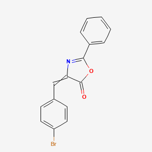 molecular formula C16H10BrNO2 B11690398 4-[(4-Bromophenyl)methylidene]-2-phenyl-1,3-oxazol-5-one CAS No. 20345-16-8