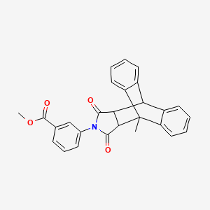 Methyl 3-(1-methyl-16,18-dioxo-17-azapentacyclo[6.6.5.0~2,7~.0~9,14~.0~15,19~]nonadeca-2,4,6,9,11,13-hexaen-17-yl)benzoate (non-preferred name)