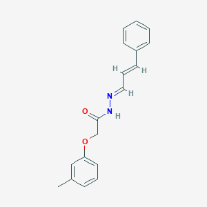 molecular formula C18H18N2O2 B11690456 2-(3-methylphenoxy)-N'-(3-phenyl-2-propenylidene)acetohydrazide CAS No. 307942-16-1