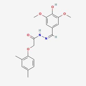 2-(2,4-dimethylphenoxy)-N'-[(Z)-(4-hydroxy-3,5-dimethoxyphenyl)methylidene]acetohydrazide