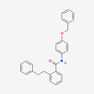 molecular formula C28H25NO2 B11690504 N-(4-(benzyloxy)phenyl)-2-phenethylbenzamide 