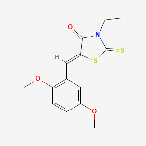 (5Z)-5-[(2,5-dimethoxyphenyl)methylidene]-3-ethyl-2-sulfanylidene-1,3-thiazolidin-4-one