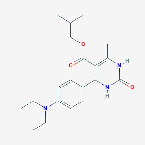 molecular formula C20H29N3O3 B11690532 2-Methylpropyl 4-[4-(diethylamino)phenyl]-6-methyl-2-oxo-1,2,3,4-tetrahydropyrimidine-5-carboxylate 