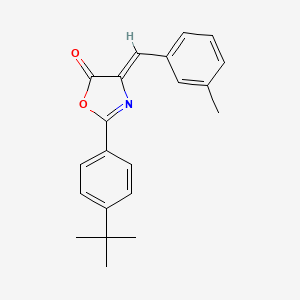 molecular formula C21H21NO2 B11690537 (4Z)-2-(4-tert-butylphenyl)-4-(3-methylbenzylidene)-1,3-oxazol-5(4H)-one 