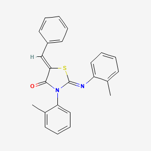 (2Z,5Z)-5-benzylidene-3-(2-methylphenyl)-2-[(2-methylphenyl)imino]-1,3-thiazolidin-4-one