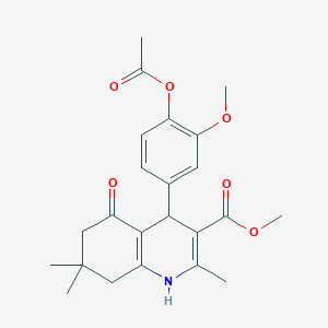 Methyl 4-[4-(acetyloxy)-3-methoxyphenyl]-2,7,7-trimethyl-5-oxo-1,4,5,6,7,8-hexahydroquinoline-3-carboxylate