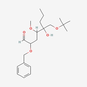 5-Hydroxy-4-methoxy-5-[(2-methylpropan-2-yl)oxymethyl]-2-phenylmethoxyoctanal