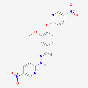 2-(2-methoxy-4-{(E)-[2-(5-nitropyridin-2-yl)hydrazinylidene]methyl}phenoxy)-5-nitropyridine