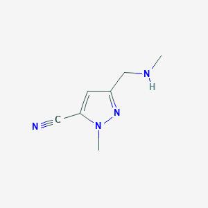  B1169074 1-methyl-3-((methylamino)methyl)-1H-pyrazole-5-carbonitrile CAS No. 1454852-76-6