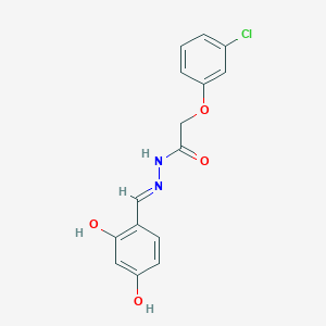 molecular formula C15H13ClN2O4 B11690760 2-(3-chlorophenoxy)-N'-[(E)-(2,4-dihydroxyphenyl)methylidene]acetohydrazide 