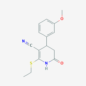 2-(Ethylsulfanyl)-4-(3-methoxyphenyl)-6-oxo-1,4,5,6-tetrahydropyridine-3-carbonitrile