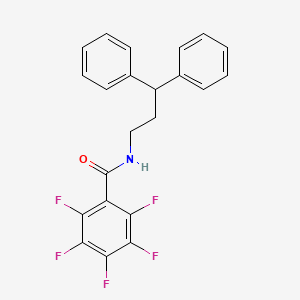 N-(3,3-diphenylpropyl)-2,3,4,5,6-pentafluorobenzamide