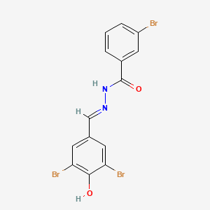 molecular formula C14H9Br3N2O2 B11690824 3-bromo-N'-[(E)-(3,5-dibromo-4-hydroxyphenyl)methylidene]benzohydrazide 