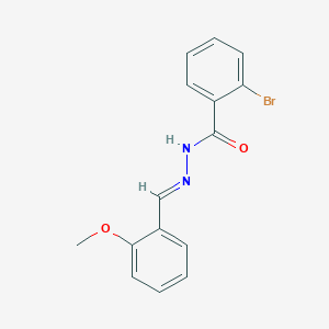 molecular formula C15H13BrN2O2 B11690847 2-bromo-N'-[(E)-(2-methoxyphenyl)methylidene]benzohydrazide 