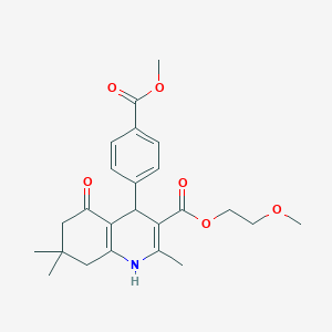 2-Methoxyethyl 4-[4-(methoxycarbonyl)phenyl]-2,7,7-trimethyl-5-oxo-1,4,5,6,7,8-hexahydroquinoline-3-carboxylate