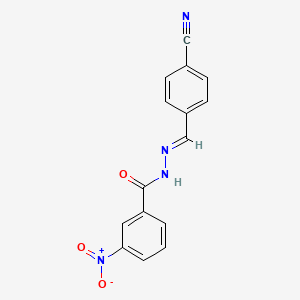 N'-[(E)-(4-cyanophenyl)methylidene]-3-nitrobenzohydrazide