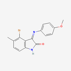 4-Bromo-3-(4-methoxy-phenylimino)-5-methyl-1,3-dihydro-indol-2-one